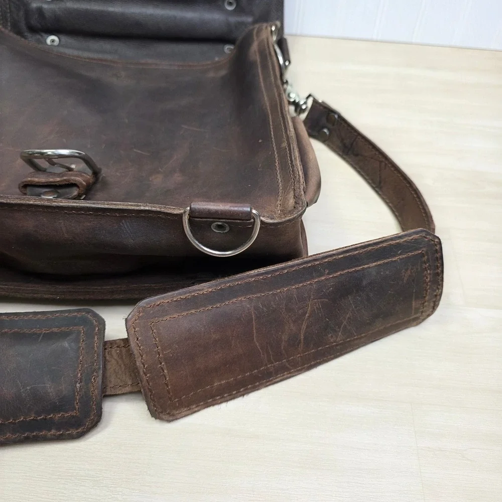 Saddleback Leather Mens Messenger Bag Dark Brown Full Grain Leather Satchel Bag